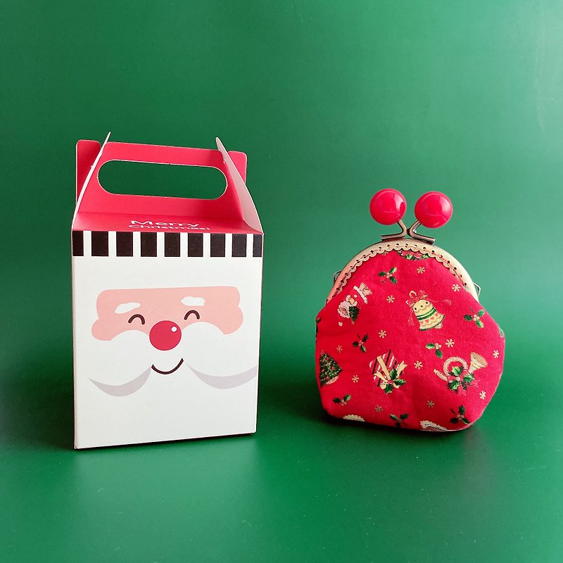 小彩虹糖果口金零錢包-聖誕夜-紅/免費贈送耶誕包裝 - 零錢包/小錢包 - 棉．麻 綠色