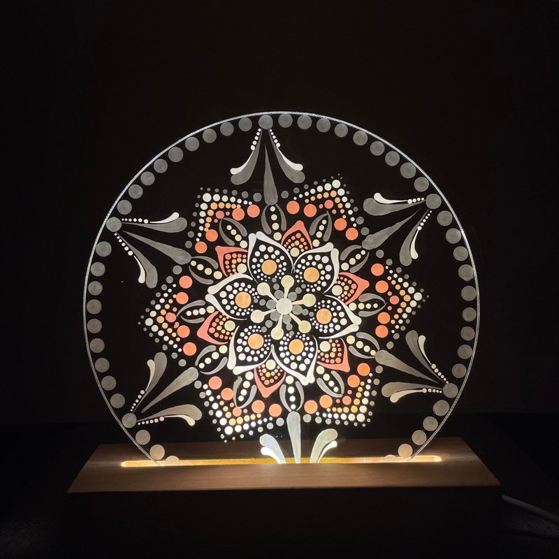 Mandala 手繪曼陀羅夜燈 - 燈具/燈飾 - 壓克力 