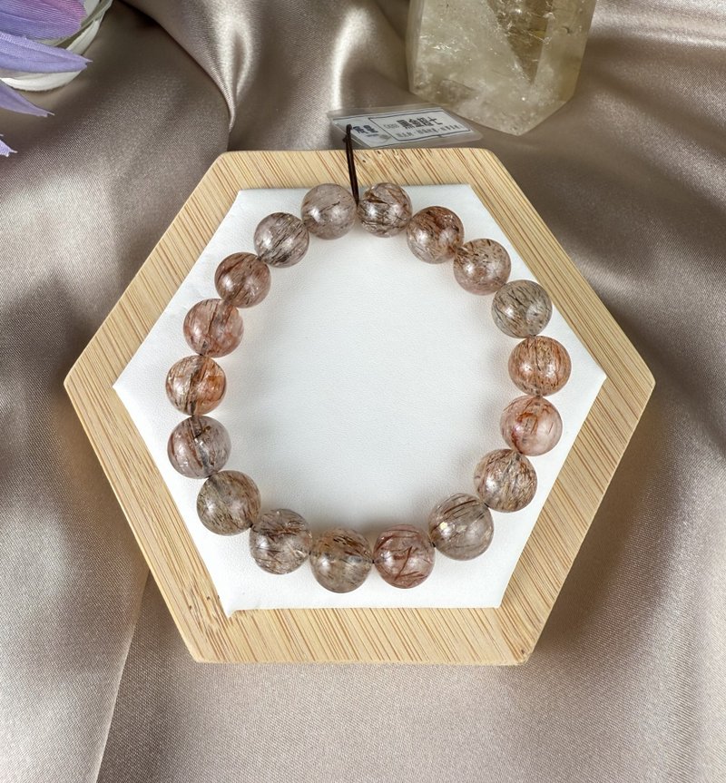 黑金超七 水晶手鍊 事業財運 人際關係 情緒 能量 禮物 送禮 療癒 - 手鍊/手環 - 水晶 紅色