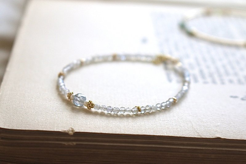 六月誕生石 手鍊 光譜石 珍珠 - 順其自然 - - 手鍊/手環 - 寶石 銀色