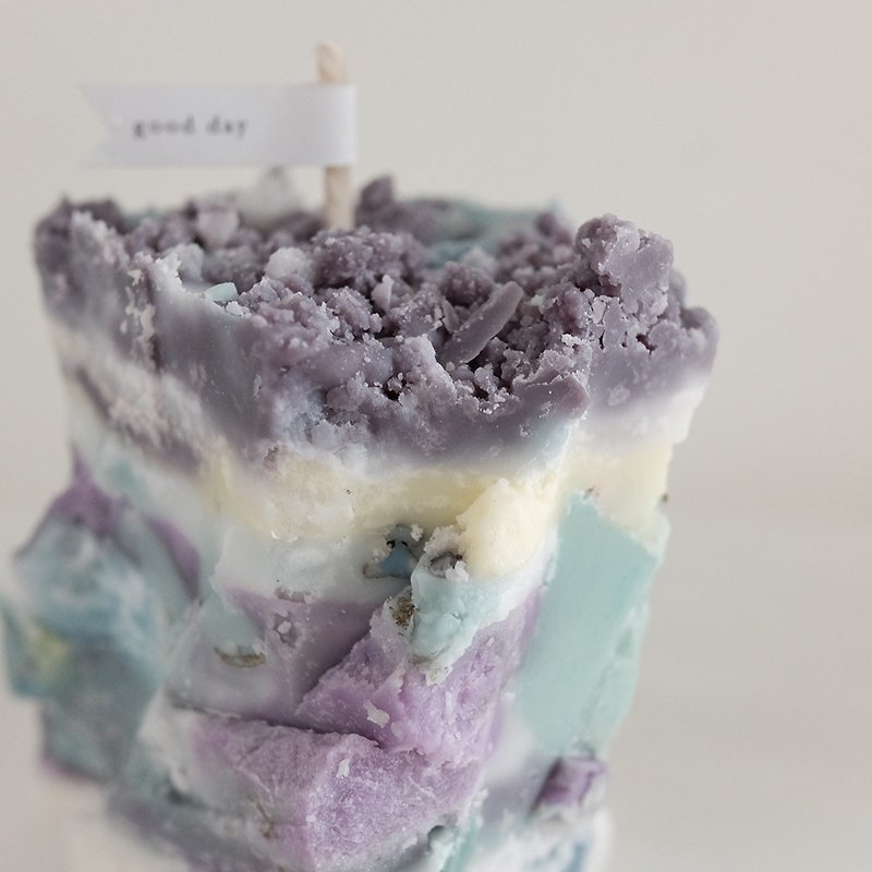 Cubes | Soy wax candle handmade soy candle #L - Candles & Candle Holders - Wax Purple