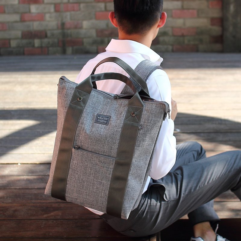 Elliot portable backpack(14'' Laptop OK)-Grey_100454 - Backpacks - Waterproof Material Gray