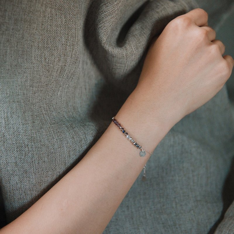 Mood bracelet/sterling silver-confidence - สร้อยข้อมือ - โลหะ สีม่วง
