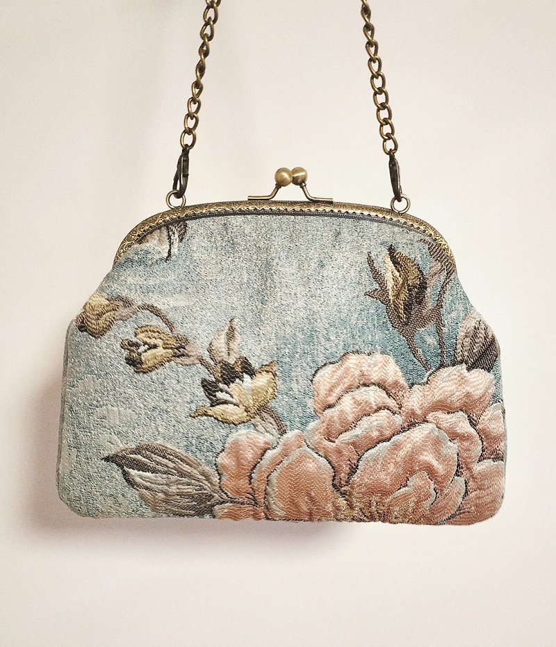 Polyester Messenger Bags & Sling Bags Multicolor - [Flower Toast] Original Handmade Super Textured Gold Bag Orphan