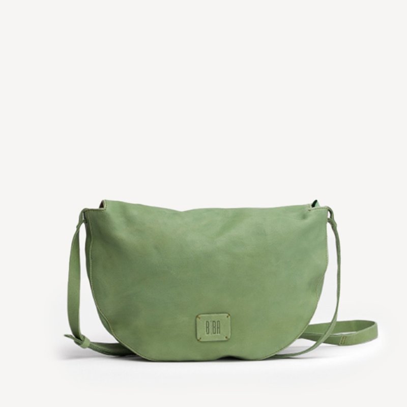 [Spain BIBA] Chester sheepskin meniscus bag lime green - Messenger Bags & Sling Bags - Genuine Leather Green