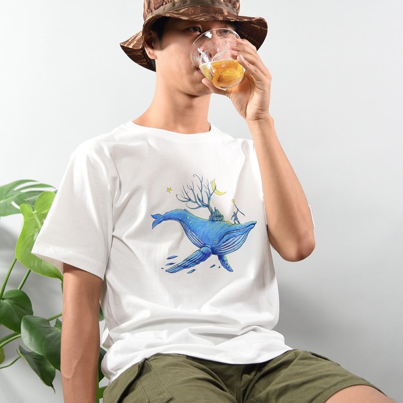 Whale - Men's T-Shirts & Tops - Cotton & Hemp White