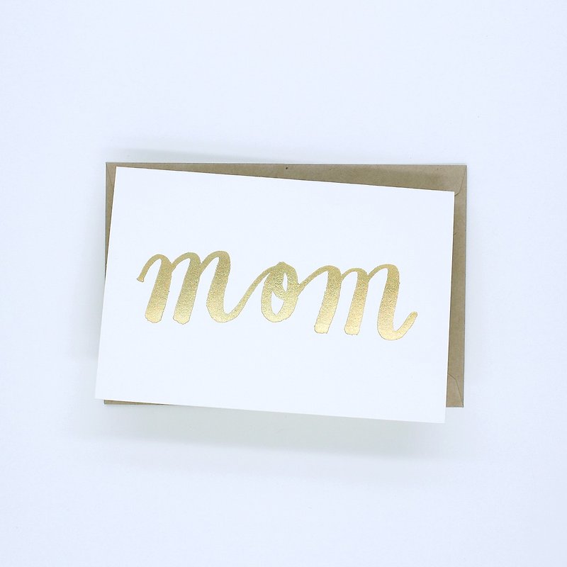 Mom Card - Hologram Foil Printed - Cards & Postcards - Paper Gold
