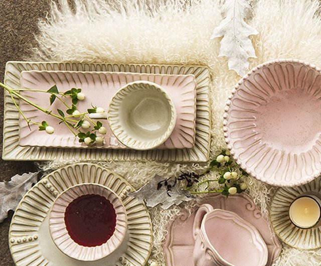 VBC CASA ホワイトセラミック皿 Made in Italy VBC CASA Italy White