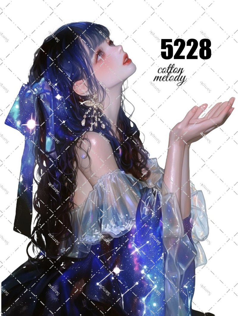 original sticker no.5228 人物ステッカー オリジナルステッカー オリジナル人物ステッカー 装飾ステッカー cotton melody - 貼紙 - 紙 