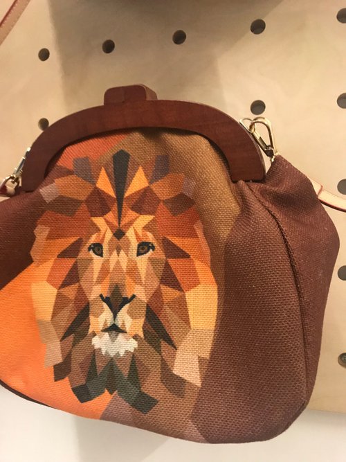 Lion wooden cross body bag - Shop Serious by Shu Messenger Bags & Sling Bags  - Pinkoi