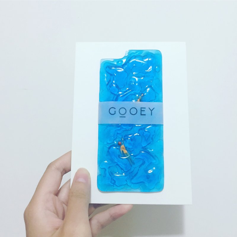 Swimming Phone Sticker / Ocean / Blue / ocean phone skin - Phone Cases - Plastic Blue