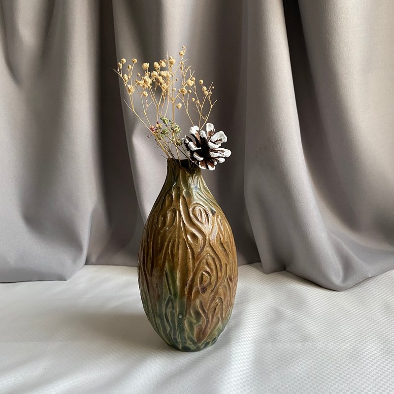 寂林。手工陶瓷花瓶 花器 陶器 陶藝 花藝道具 - 花瓶/花器 - 陶 咖啡色