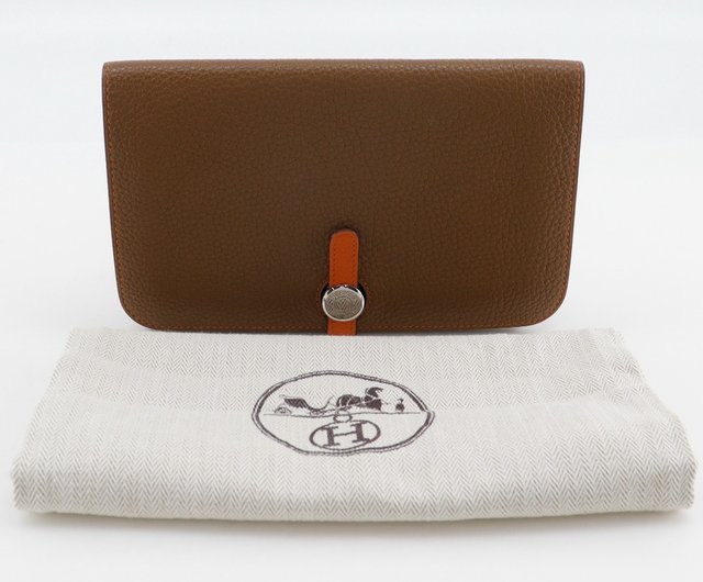 HERMES ドゴン♡オレンジ×ピンク バイカラー長財布 【HERMES】エルメス