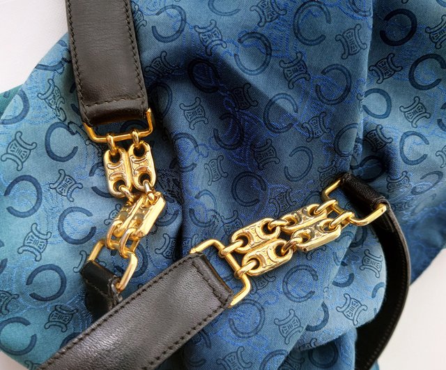 中古 一点物 CELINE 凱旋門ゴールドチェーン ブラックゴールド