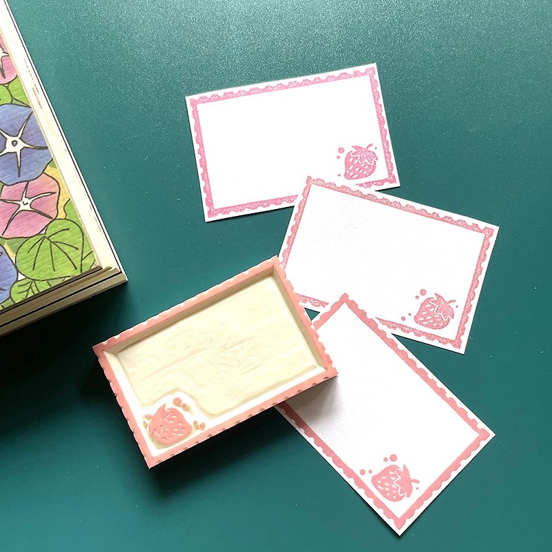 Apu handmade stamp practical cute stamp border small strawberry memo stamp hand account stamp
