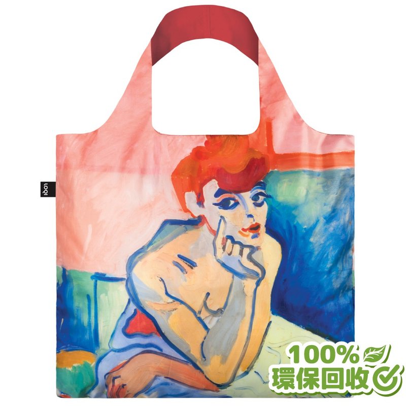 LOQI 環保材質春捲包 (安德烈-德蘭) 穿襯裙的(無扣帶、無暗袋) - 側背包/斜背包 - 聚酯纖維 黑色