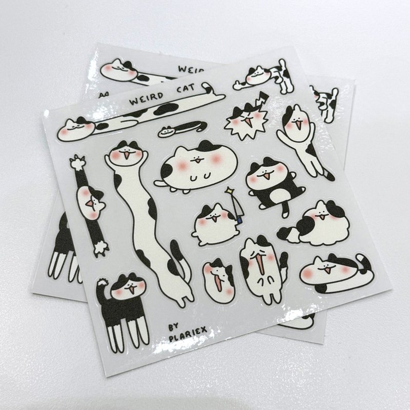 Weird Cats Sticker - Stickers - Plastic White