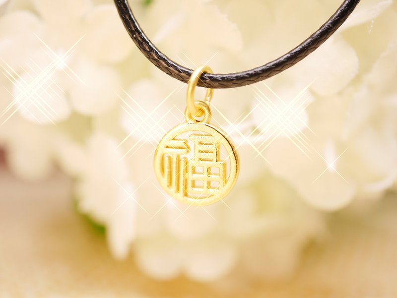 Gold Pendant-Full of Blessings Gold Jewelry-Gold 9999 - สร้อยคอ - ทอง 24 เค สีทอง