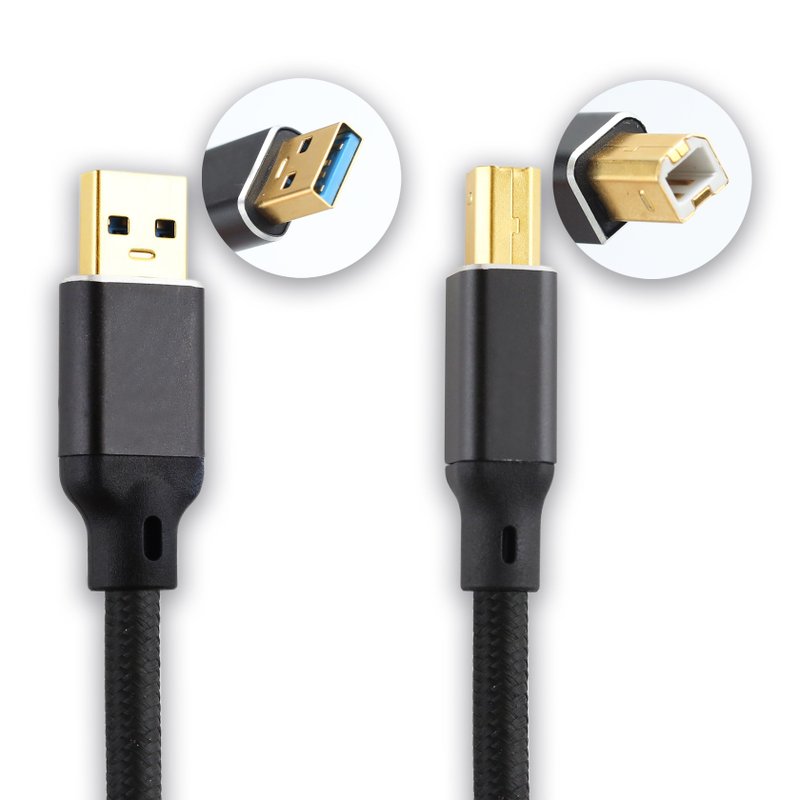 單晶銅鍍銀 USB DAC 解碼線A轉B【川木】音訊線 DAC【M200】 - 科技小物 - 其他金屬 