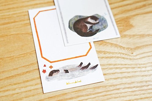 園丁鳥 bowerbird 歐亞水獺私生活 香港哺乳類 便簽小卡 手帳素材