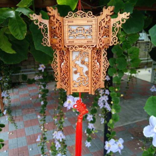 卷木森活館 【手作DIY】宮燈 簍空 雕刻 宮廷風 復古風 古風 木質 質感
