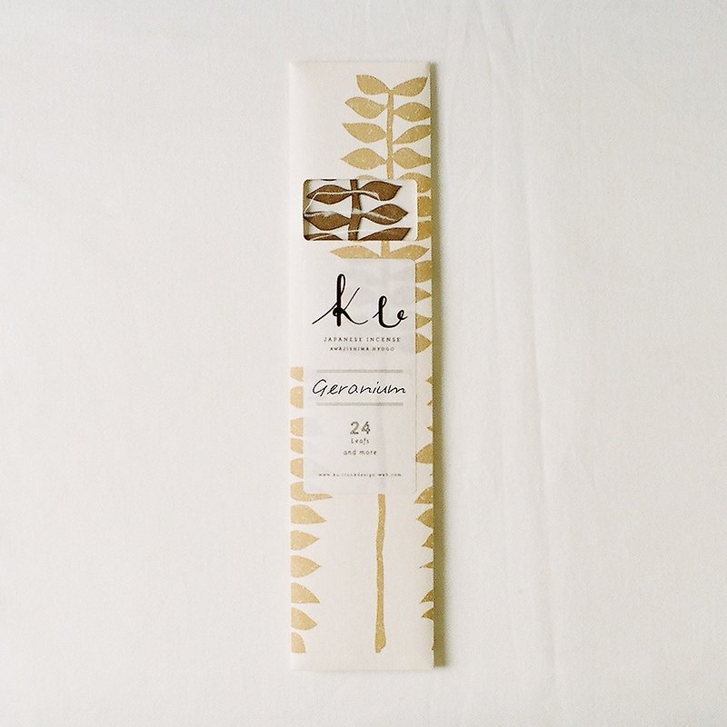 [Ku] Japanese paper incense from Awaji Island, Hyogo Prefecture-Geranium - น้ำหอม - กระดาษ สีกากี