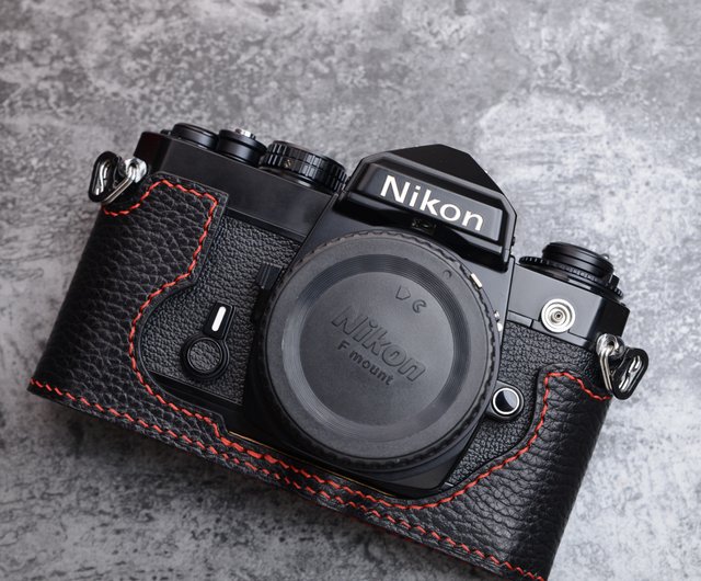 Nikon FE FE2 FMFM2フィルムカメラハンドメイドレザーケースハーフ 