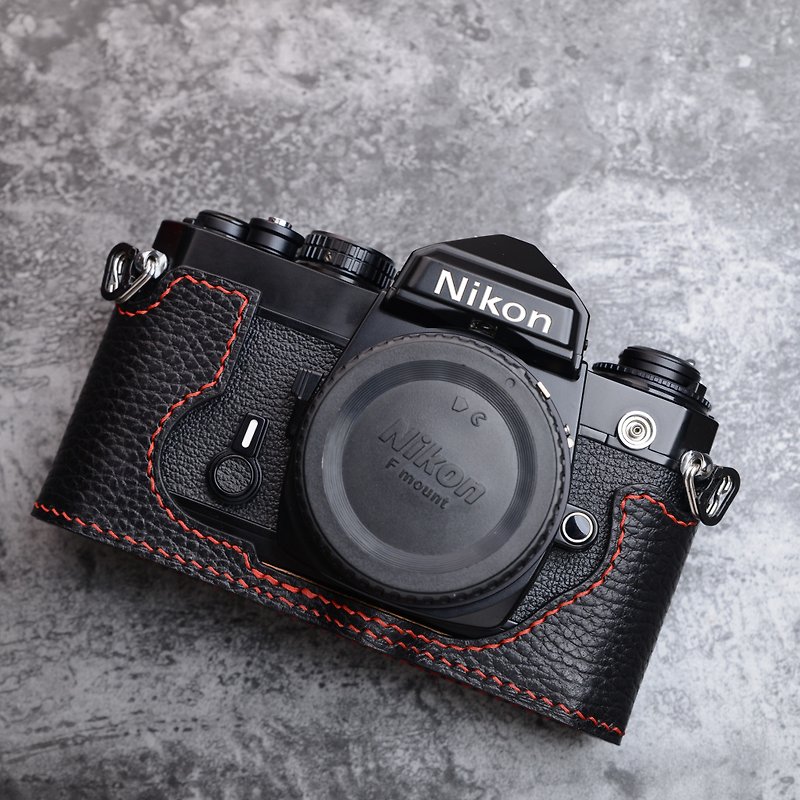 Nikon FE FE2 FM FM2 Film Camera Handmade Leather Case Half Set