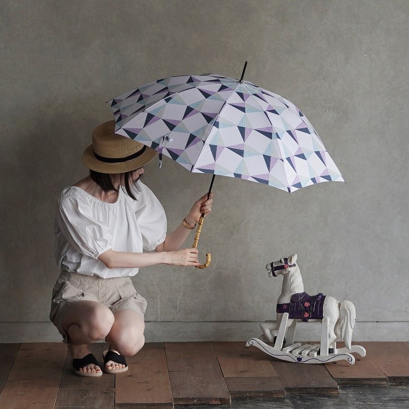 Bamboo handle umbrella,It can be used both in sunny and rainy weather,Parasol - ร่ม - วัสดุกันนำ้ หลากหลายสี