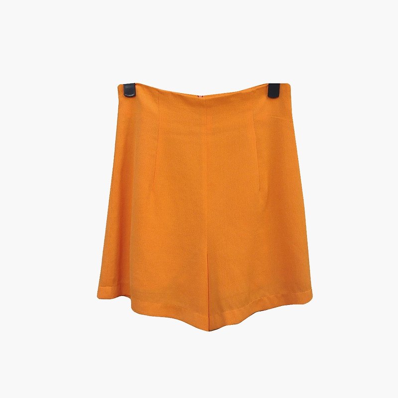 Dislocation vintage / orange chiffon shorts no.004 vintage - กางเกงขาสั้น - เส้นใยสังเคราะห์ สีส้ม
