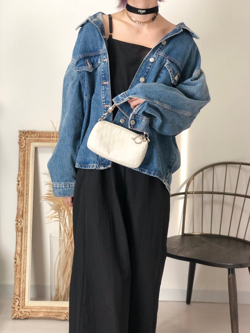 【 日本直送　名牌中古包 】Christian Dior トロッター ハンドバッグ ホワイト ロゴ チャーム ナイロン アクセサリーポーチ bf3uwn - 手提包/手提袋 - 尼龍 白色