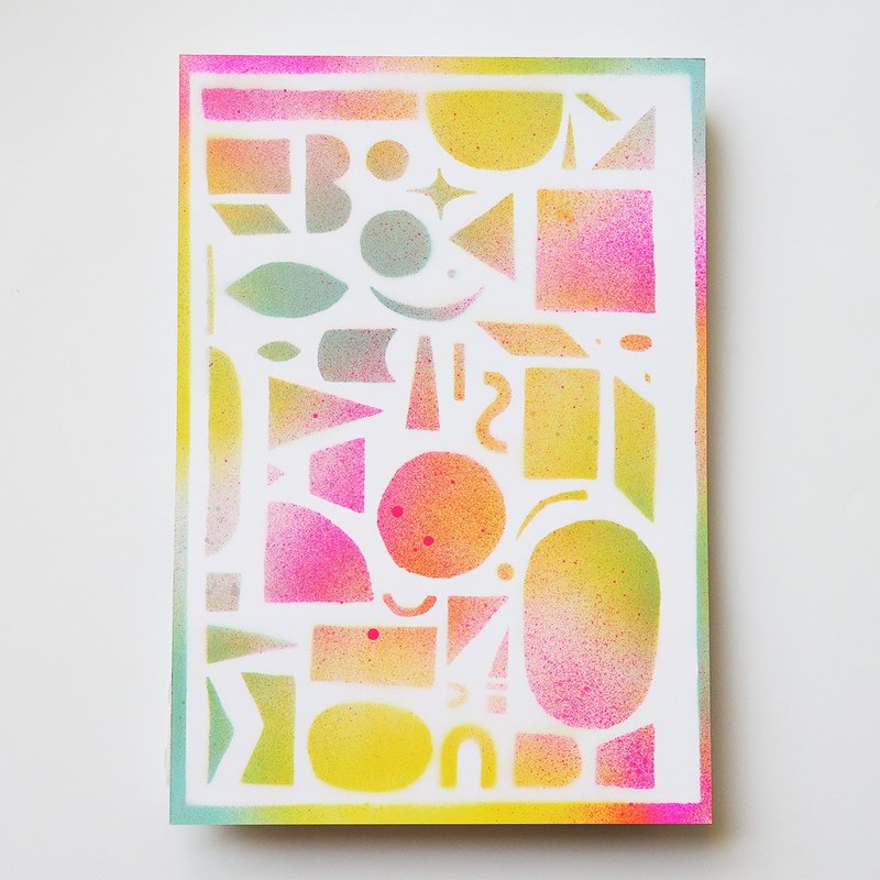 Hand Spray Paint Poster: Geometry - Posters - Paper Multicolor