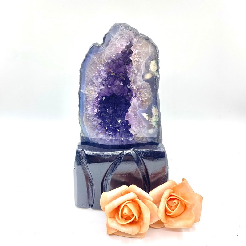 紫晶洞連訂造底座 | 水晶 | 水晶洞 | 水晶擺件 - 其他 - 水晶 紫色