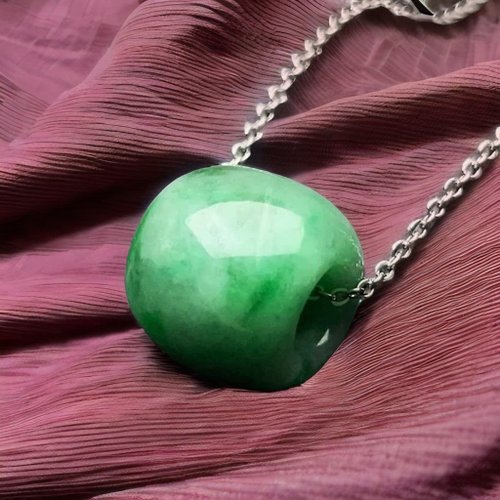 瓔珞珠寶盒 E.L.Jewelry Box 飄陽綠翡翠路路通項鍊 | 天然緬甸玉翡翠A貨 | 送禮