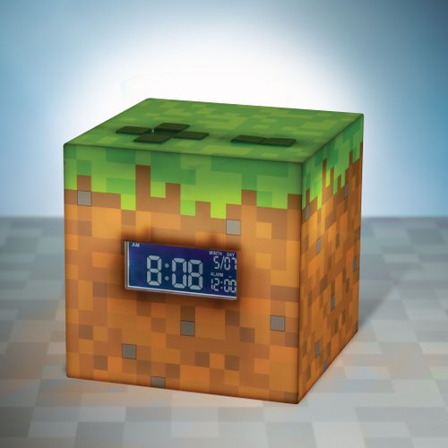 Paladone UK 官方授權3合1 Minecraft 鬧鐘發光氣氛燈