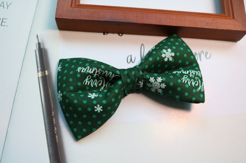 Green Point Letter Tie British Style Bow - Bow Ties & Ascots - Other Man-Made Fibers Green