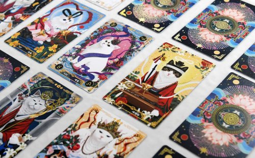 正規品】韓国インディーズデッキ✨芸術的なオリエンタル猫の