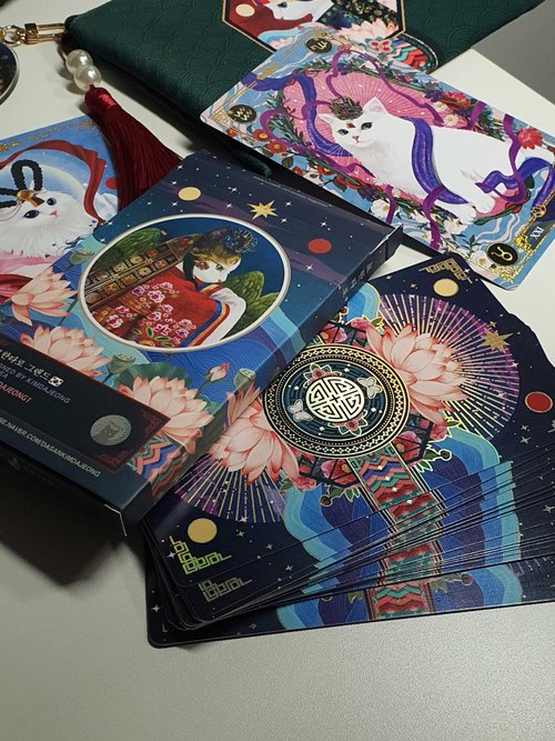 【正規品】韓国インディーズデッキ✨芸術的なオリエンタル猫のタロットカード オリエンタルキャットタロットグランド（韓国正規品
