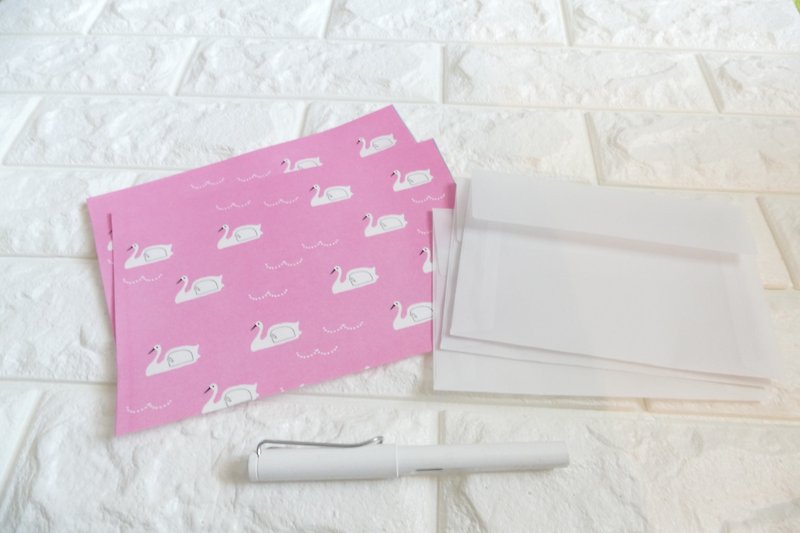Letter Set Swan Boat Pink - Envelopes & Letter Paper - Paper Pink