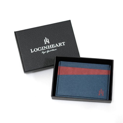 LOGINHEART 免取卡正面感應卡夾 海軍藍紅 各類卡片直接感應不受其他卡片幹擾