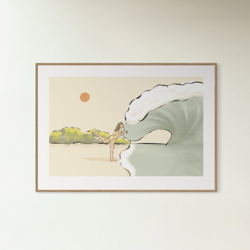 Kissing the ocean 印刷畫作 牆壁裝飾 - 海報/掛畫/掛布 - 紙 白色