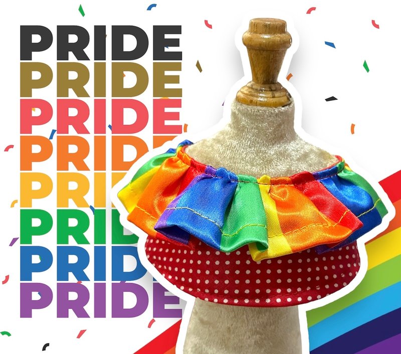 Happy Pride Pet Scarf - 項圈/牽繩 - 棉．麻 紅色