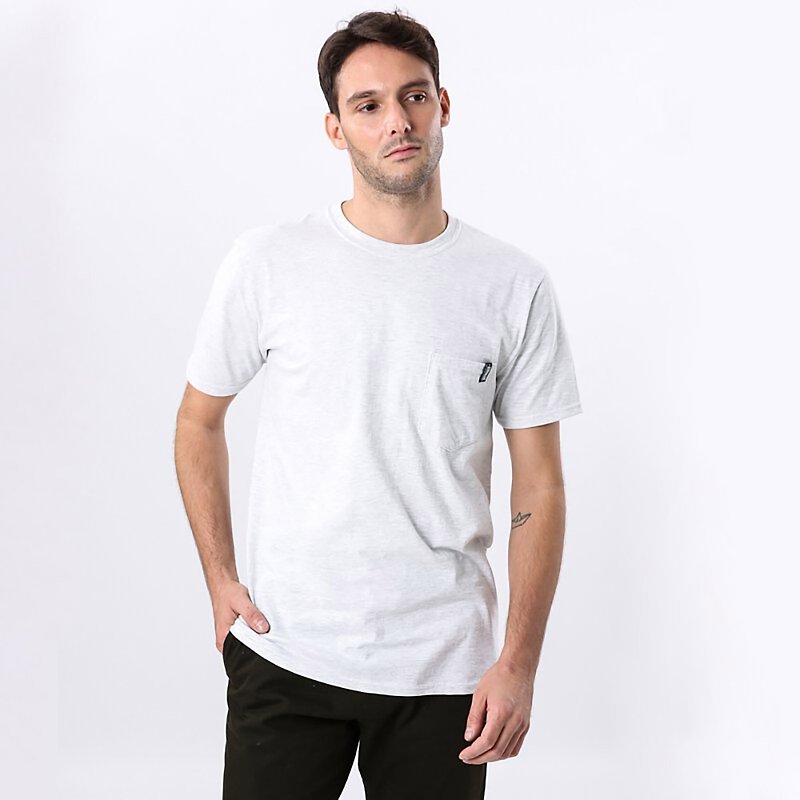 Men's Classic Fit T-Shirt with Pocket Grey - Men's T-Shirts & Tops - Cotton & Hemp Gray