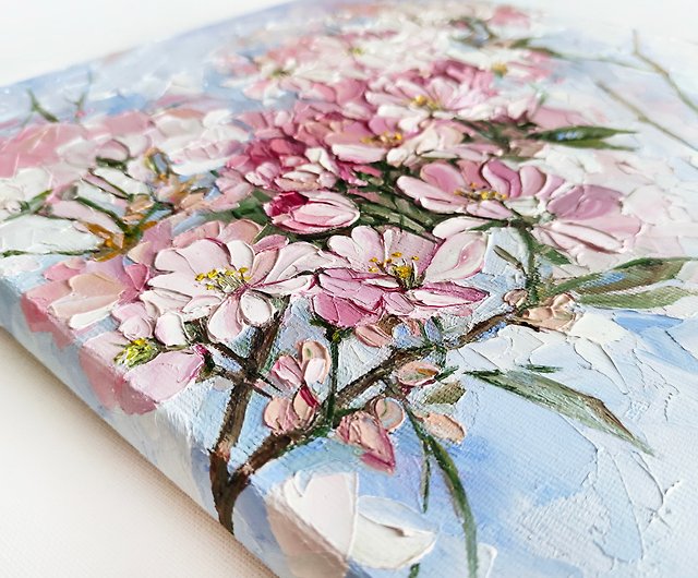大流行中！ 春待つ桜 油絵 花の絵 大型90㎝×73㎝ 賞受賞作品 絵画 