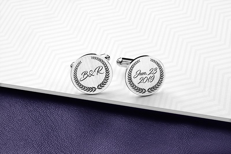 Wedding Cufflinks personalized, Engraved Cufflinks for groom, Silver Cufflinks - Cuff Links - Sterling Silver Silver