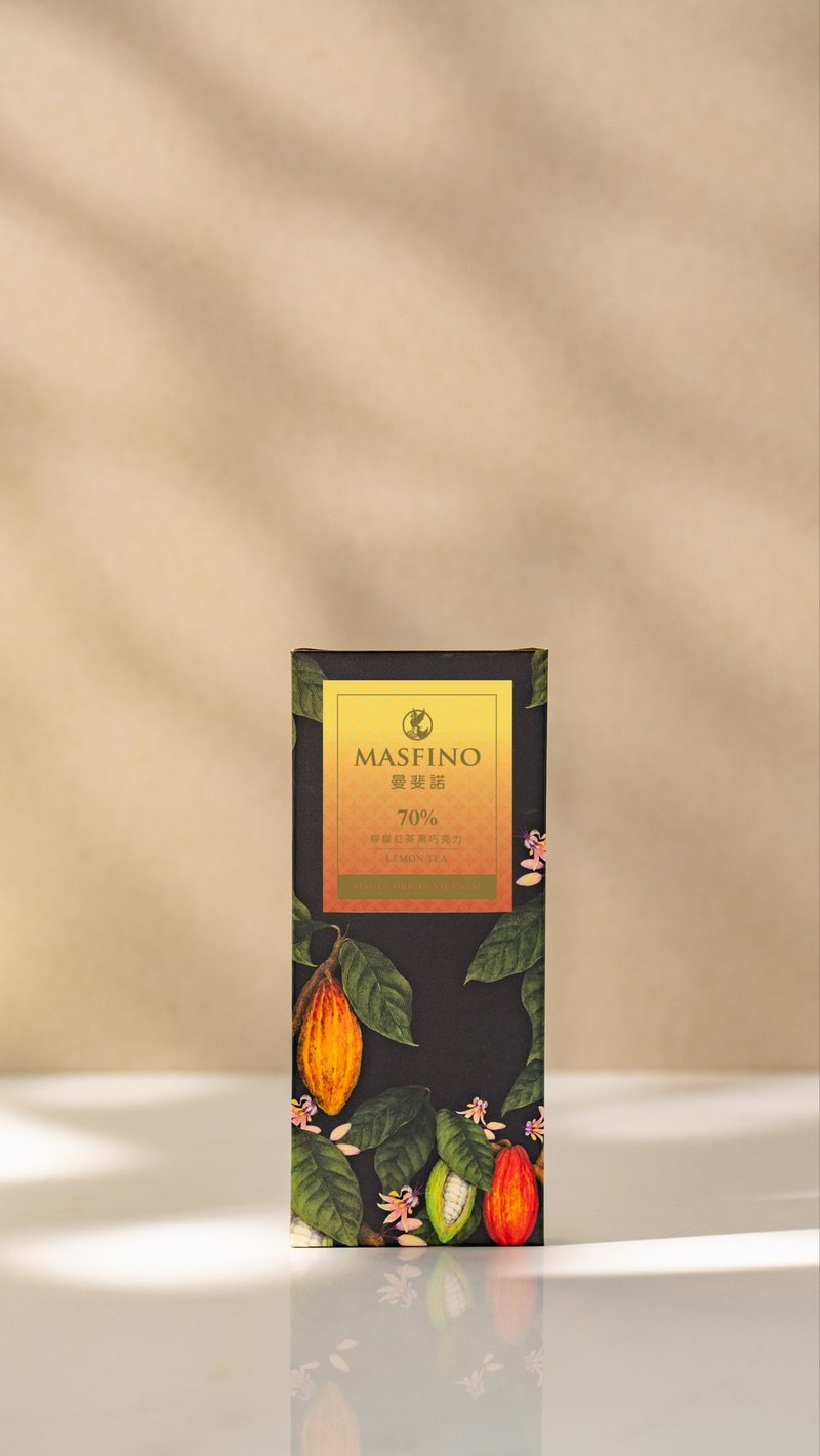 Masfino 70% Lemon Tea Dark Chocolate - Chocolate - Fresh Ingredients Black