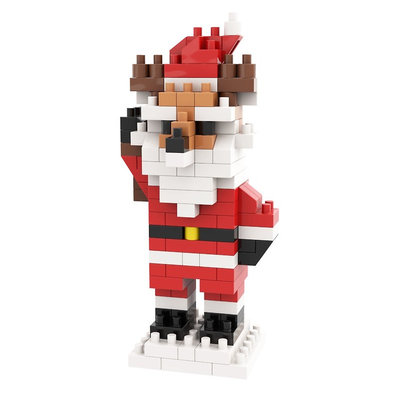 Archbrick Christmas Deer with Santa Style Brick - Items for Display - Plastic Multicolor