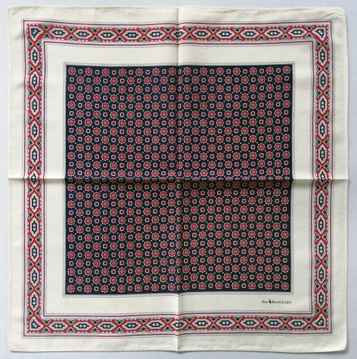 Polo Ralph Lauren ヴィンテージ ハンカチ モチーフ ブルー レッド 21