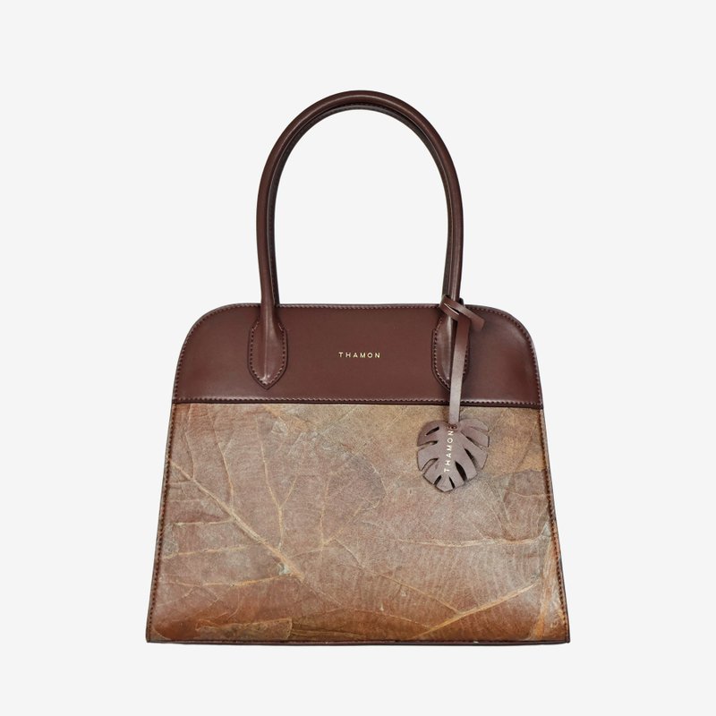 Sloane Tote Bag - Spice Brown - Handbags & Totes - Plants & Flowers Brown