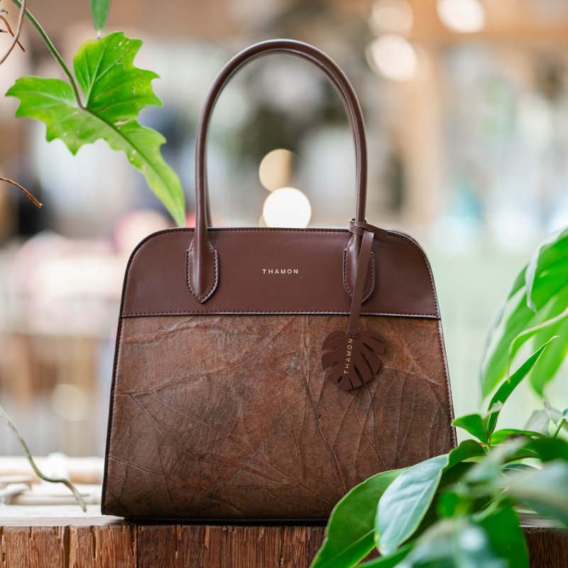 Sloane Tote Bag - Spice Brown - 手提包/手提袋 - 植物．花 咖啡色